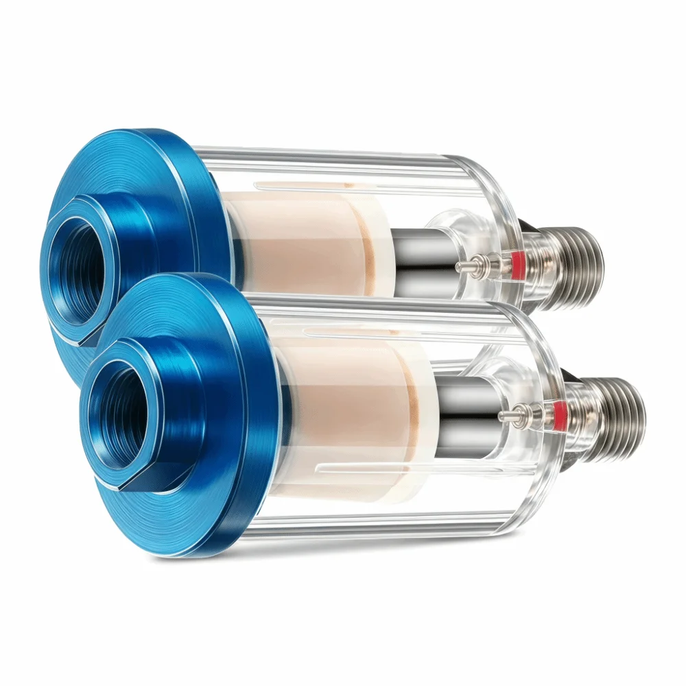 

2pcs 1/4 Inch BSPP Oil Water Separator Male and Female Thread Plastic Air Compressor Water Separator Filter 1/4 Inch NPT