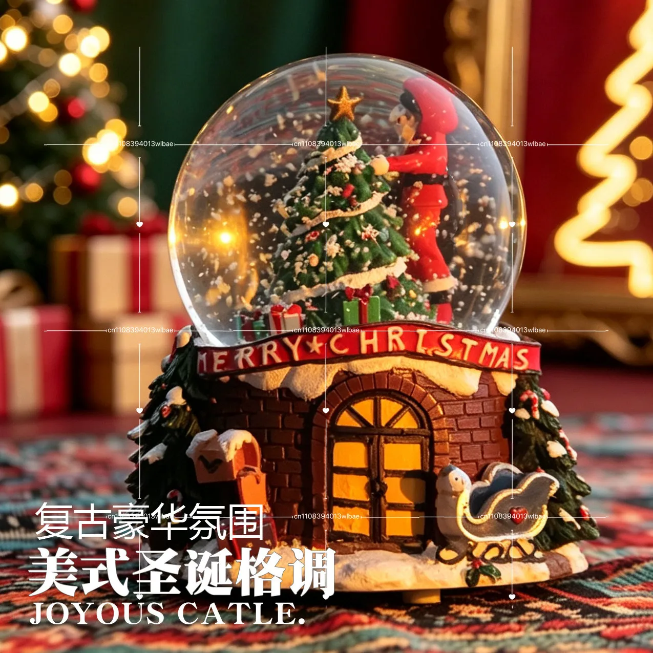 Crystal Ball Santa Claus Snowflake Tree Music Box Music Box Christmas High-end Birthday Gift