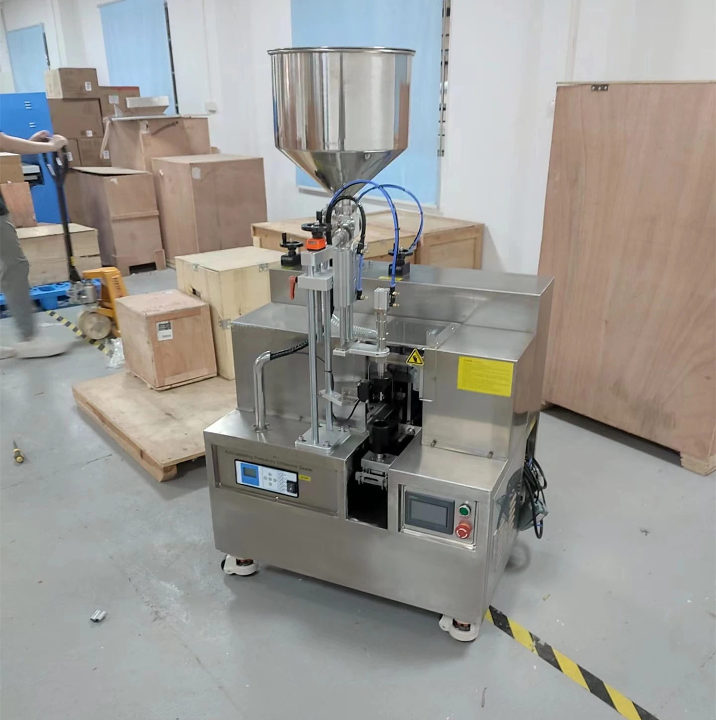 Automatic Ultrasonic Plastic Composite Tube Sealing Machine Toothpaste Sealing Cosmetics Tail Sealer for Laminated Compound Pipe