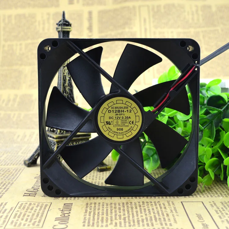 ORIGINAL YALN FAN 12025 D12BH-12 DC12V 12CM COOLING FAN