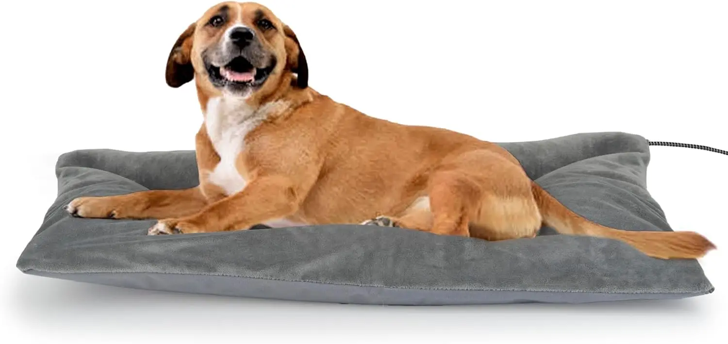 

Outdoor Heated Pet Bed, Water-Resistant Heating Pad for Cats and Dogs, 35.4x23.6 Inches, 80W