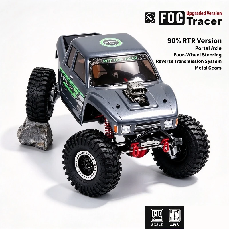 New Rgt Remote Control Rock Crawler Ex86180foc 1/10 Scale Four Wheel Steering Portal Axle Electric Off Road For Adult Hobbyists