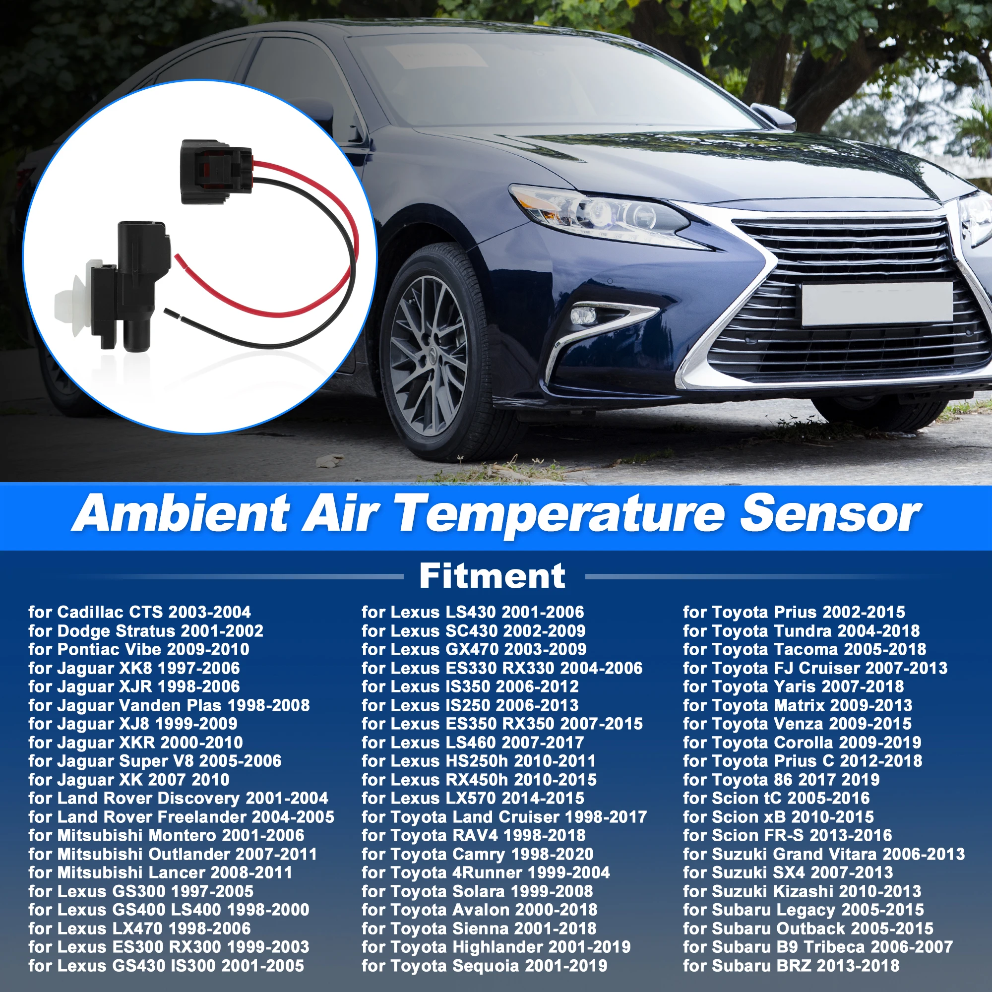 UXCELL No.88625-48020 Ambient Air Temperature Sensor with Connector Pigtail Plug