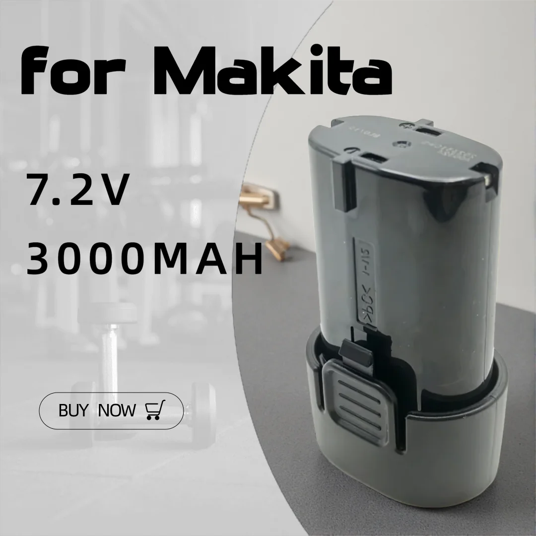 

7.2V 3.0Ah High-Quality Compatible Electric Tool Battery for Makita BL7010 BL0715 DF010 DF012 DF022 7.2-4 194355-2 194356-3