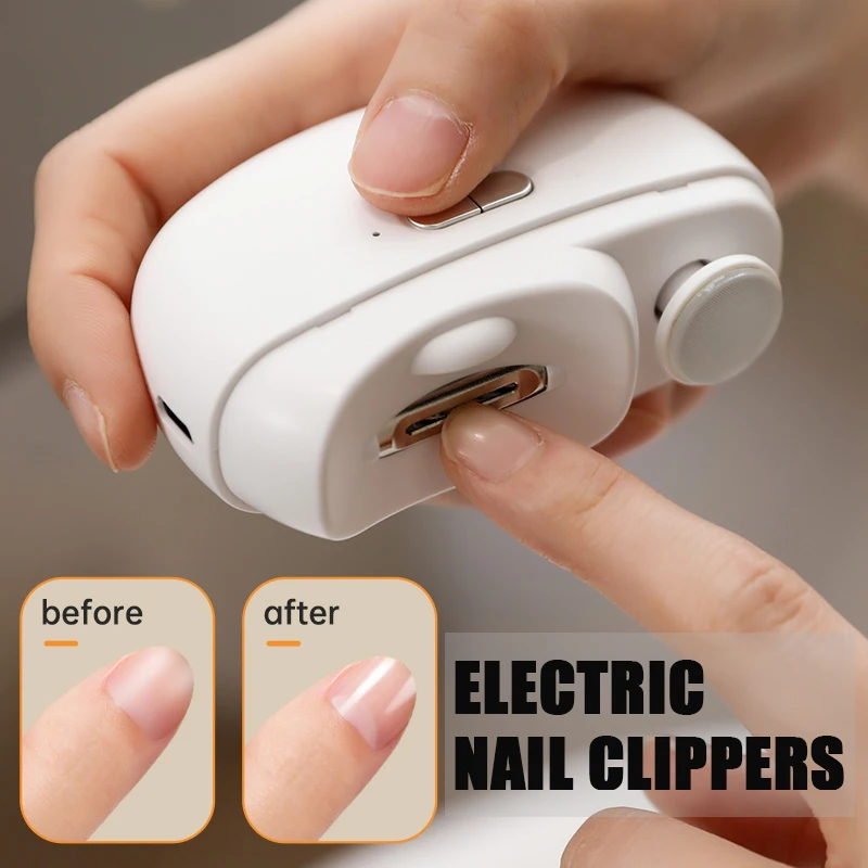 2-in-1 Electric Nail Clippe with 2 Speed Gears Automatic Nail Clippers for Baby Adult Seniors-Christmas Gifts