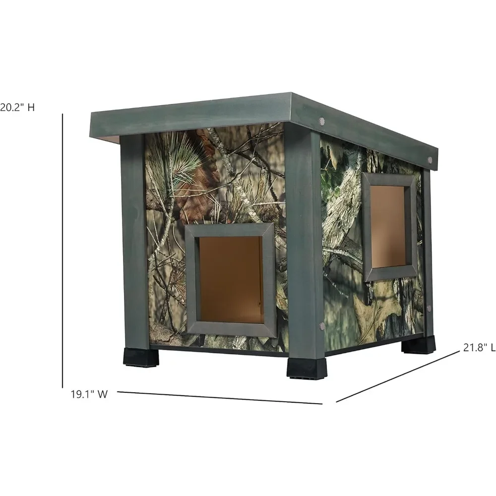 Mossy Oak Bed for Cats House ECOFLEX Outdoor Cat House Cats Pet Products Accessories Supplies Kennel Home Garden