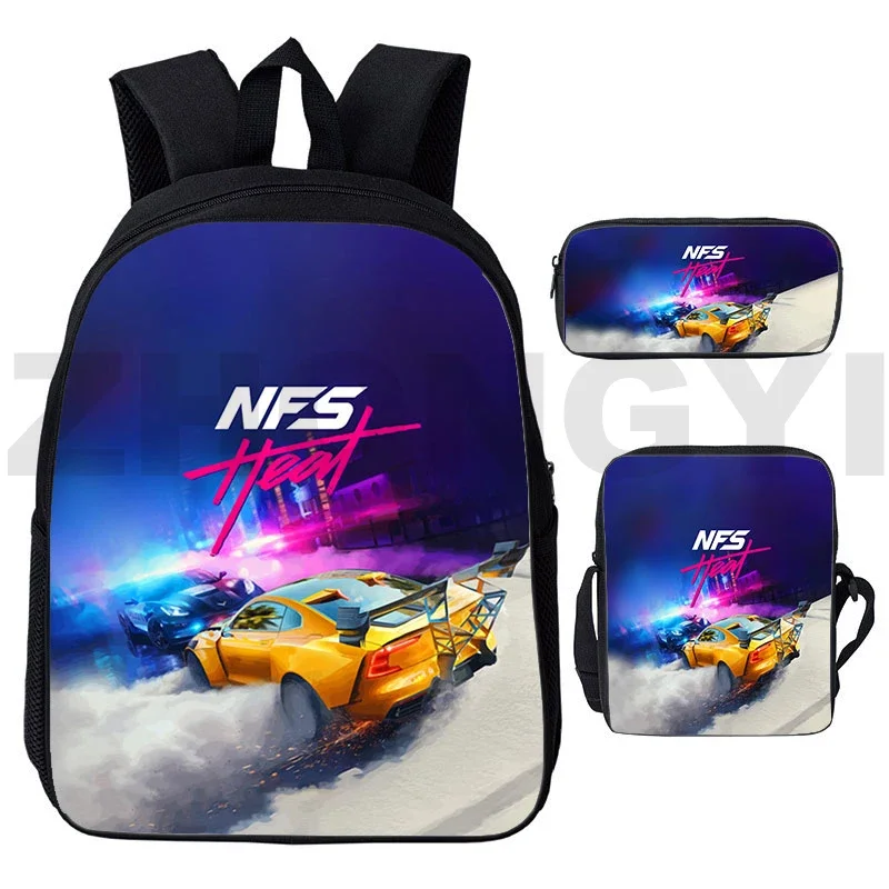 New Need for Speed 3D Backpacks 3 Pcs/Set Fashion Kawaii Bag Travel Leisure Laptop Mochila Top Quality Boys Girls NFS Bookbag