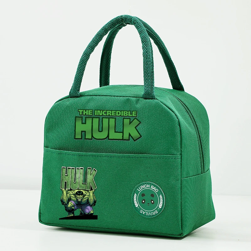 Hulk Marvel Lunch Hand Bag Childern\'s Teenage Cute Lunch Box Men Women Office Thermal Insulat Case Kid Gift Disney Movie Cartoon