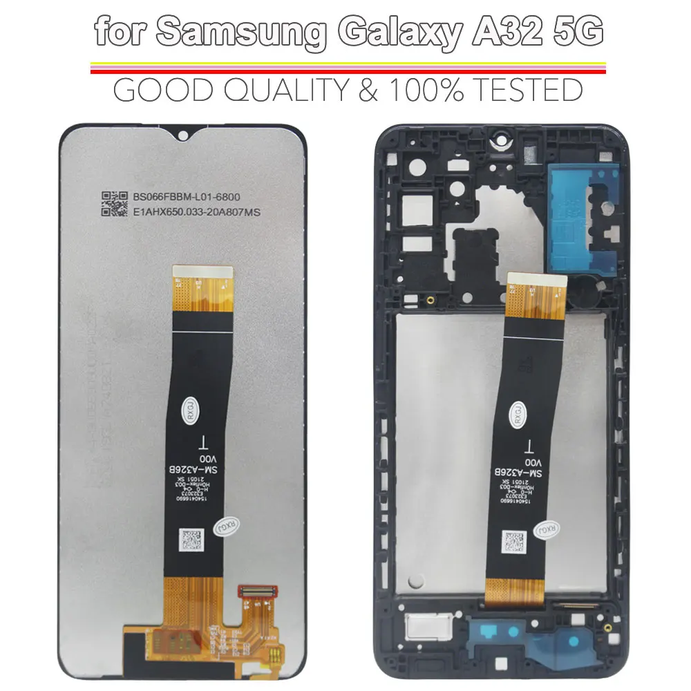 Wyświetlacz LCD do telefonu Samsung Galaxy A32 5G, ekran dotykowy, zamiennik do Samsung A32 5G SM-A326B A326F A326U LCD z ramką — zdjęcie produktu 2