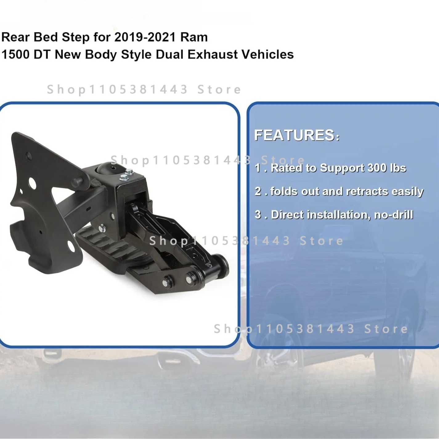 19-26 Years RAM 1500 DT Tailgate Pedal 82215289AG 82215289AH