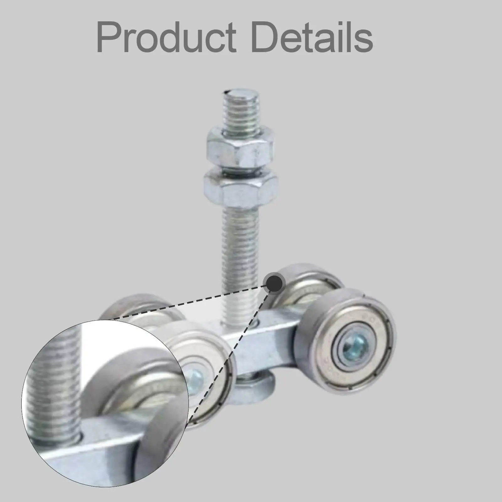

4 Wheel Silent Trolley Assembly Roller Simple Installation Attachment Repair Parts Sliding Door Roller Heavy Duty for Bathroom