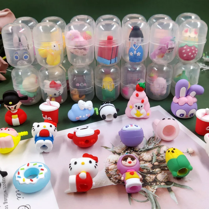 10/20Pcs Transparent Surprise Capsule Twisted Egg Toys Cartoon Mini Animal Doll Model Fun Ball Children Vending Machine Gifts