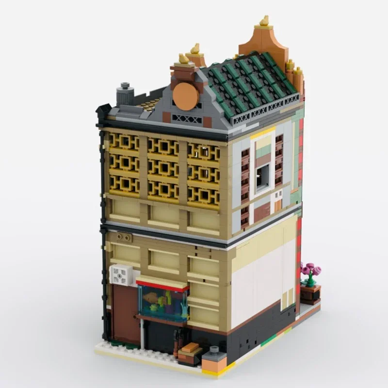 Modelo Medieval Street View, ladrillos de construcción MOC, Villa de Jade antigua, tecnología Modular, regalos, juguetes para niños, traje, ensamblaje de vacaciones