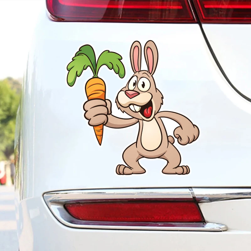V1753 # ملصقات السيارات أرنب مع الجزر مقاوم للماء الفينيل ملصق مائي اكسسوارات السيارات ديكور Pegatinas الفقرة Coche #3
