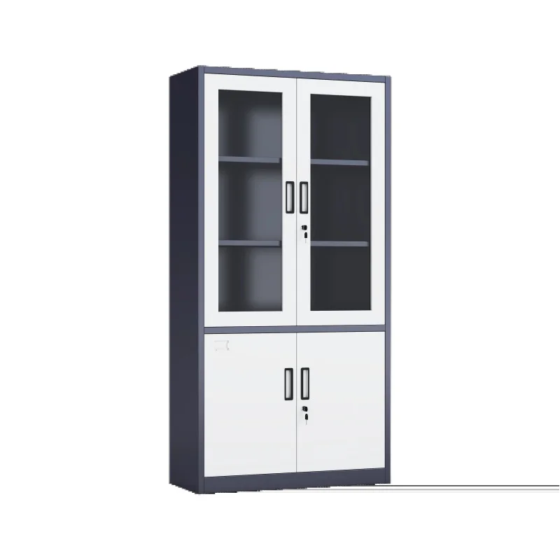 custom.Glass 4-Layer Steel Filing Cabinet Office Storage