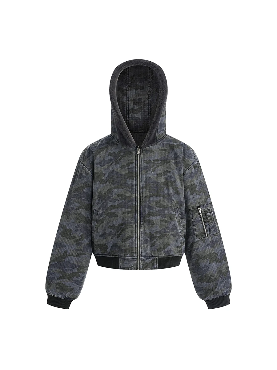 

TR Brushshift American Double-sided Wear Camouflage Cotton Jacket Outerwear Fleece Lined Thickened Workwear Aircraft Jacket