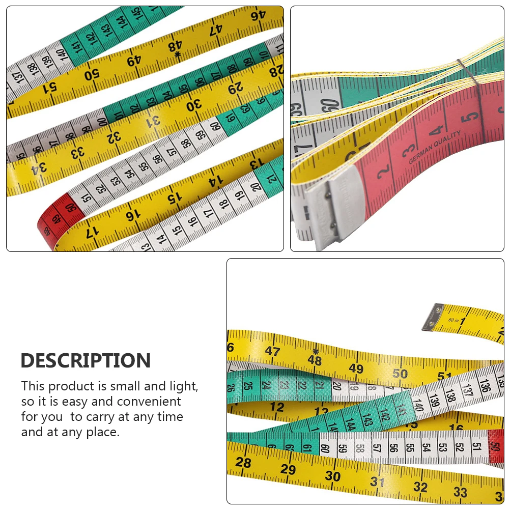 

3pcs 150Cm Tape Measure Set Portable High Precision Flexible Ruler Durable Small Light Easy Carry Home Outdoor Use Measuring