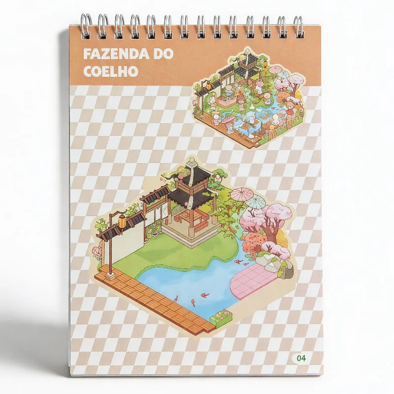 3D Scene Sticker Book Featuring 8 Different Scene DIY Miniature House/creative Gift DIY A Preferred Halloween and Christmas Gift