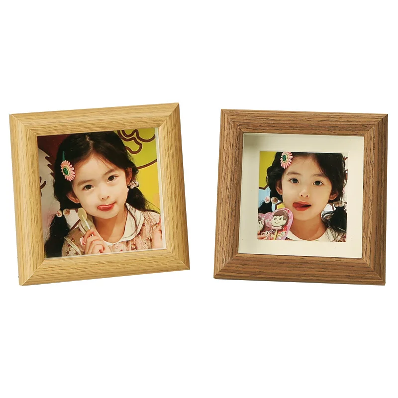 미니 사각형 작은 사진 프레임 세트, 테이블 어린이 사진 프레임, 책상 장식, 나무 사진 프레임 선물