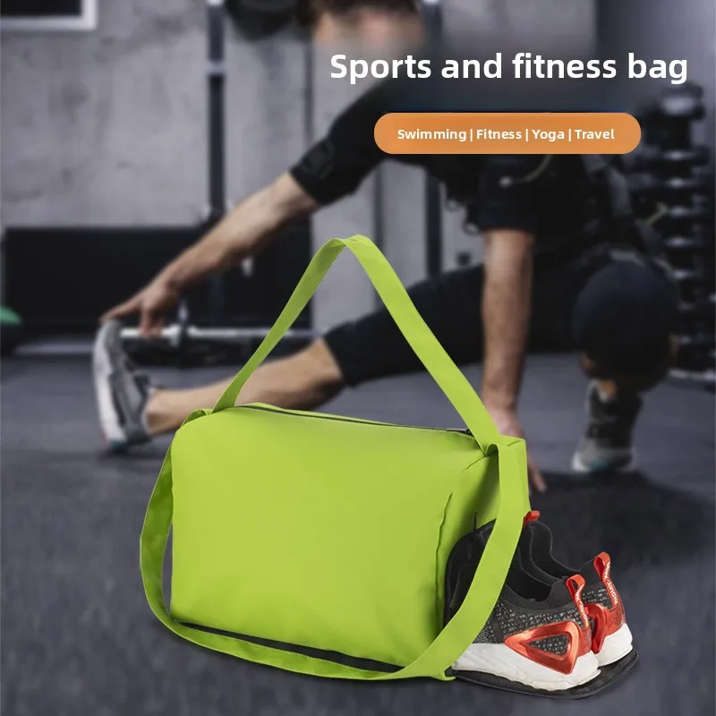 

Multifunctional Gym Bag - Large Capacity for Men's Commute, Women's Yoga/Swim/Fitness, Water-resistant with Wet Pocket & Strap