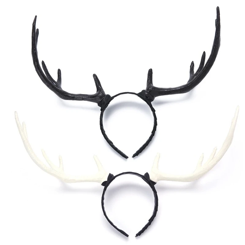 

Women Deer Horn Headdress Party Props Elk Headband for Halloween Party Christmas for Creative Cosplay Hair Accessories