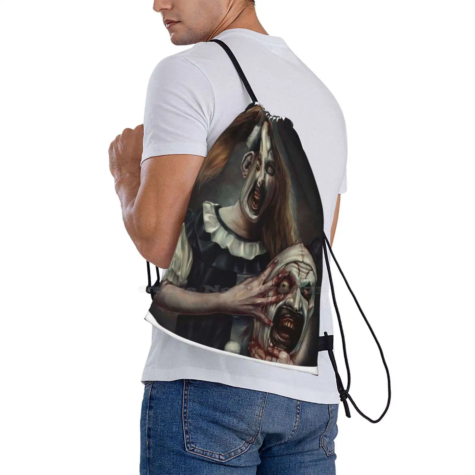 Terrifier 2- The Little Pale Girl Hot Sale Schoolbag Backpack Fashion Bags Terrifier 2 Art The Clown Terrifier Movie Halloween