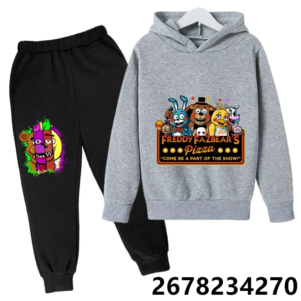 Cute Mario Children Multicolour Hoodie set  Sweater Anime FNAF Hoodies Cartoon Long Sleeved Spring Autumn Sweatshirt Kids Clothe