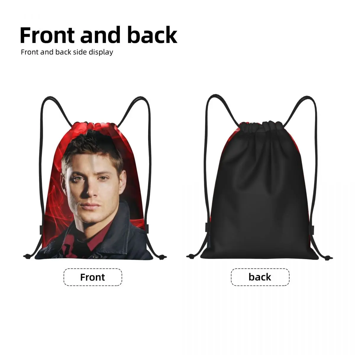 Custom Dean Winchester Supernatural Drawstring Bag for Shopping Yoga Backpacks Women Men TV Show Sports Gym Sackpack