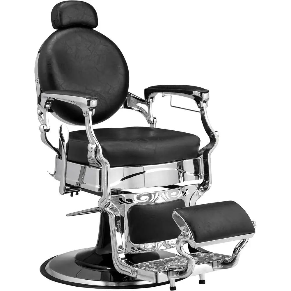 

Винтажное парикмахерское кресло повышенной прочности с гидравлической регулировкой, выдерживает до 317 кг, вращение на 360° ° Вращающееся пропорциональное оборудование для производства шампуня