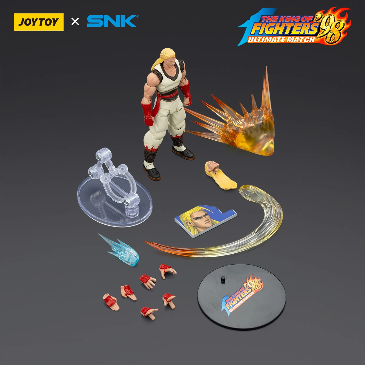 JOYTOY SNK KOF 98 Terry Bogard Actiefiguur, 1/18 Gearticuleerd Fatal Fury verzamelbaar gamepersonage met effectaccessoires