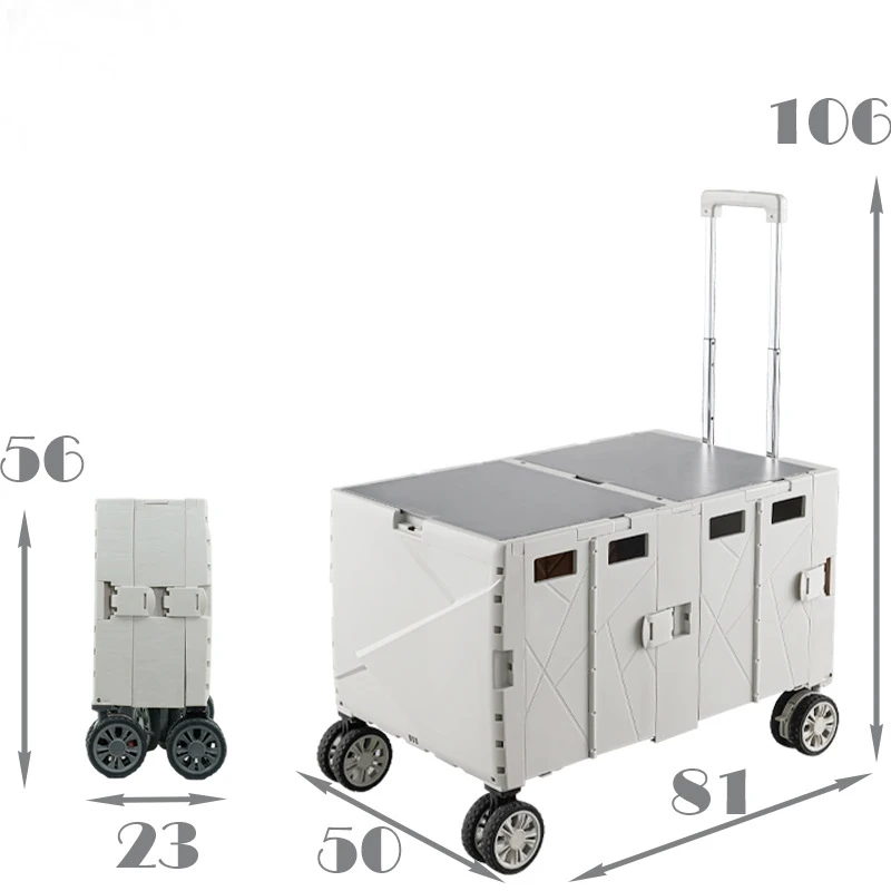 

Универсальные колеса большой емкости 140 л с тормозами, складные тележки для скалолазания, кемпинга, сращенные складные тележки для кемпера