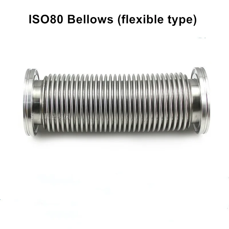 ISO80 Fast Quick Flexible Vacuum  Pipe Bellows Flange Hose Bellows Stainless Steel Vacuum Fitting expansion Bellows Tube Joint.