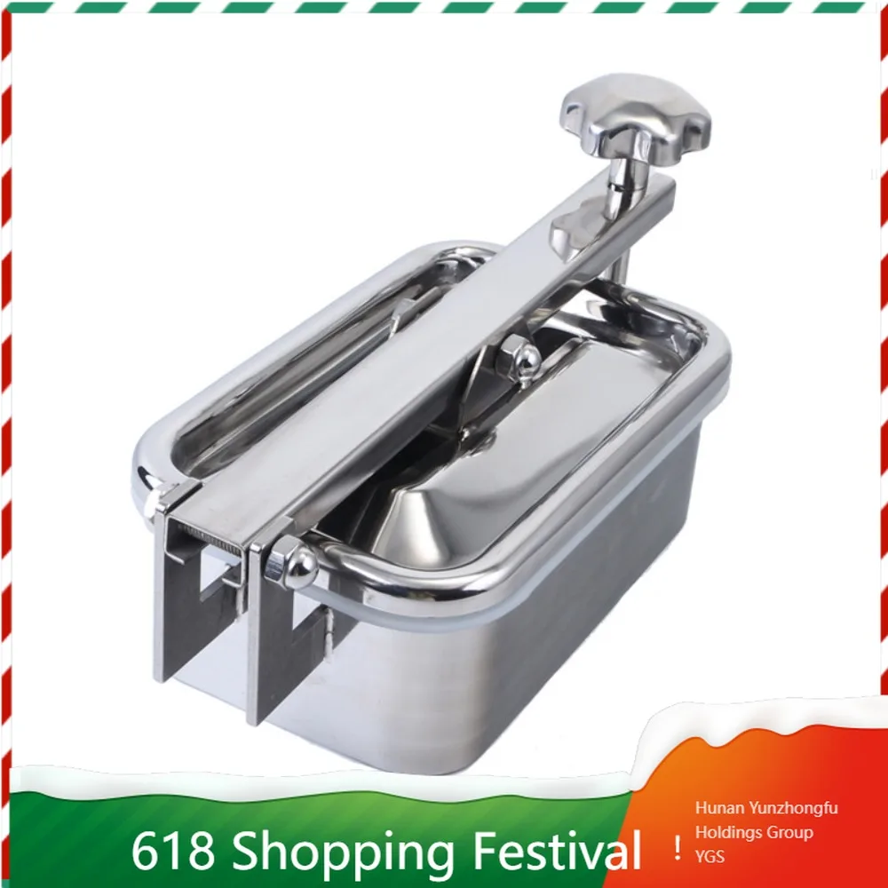 Quick Open Square Handhole Cover 304 Stainless Steel Mirror Surface Tank Feeding Port Fitting