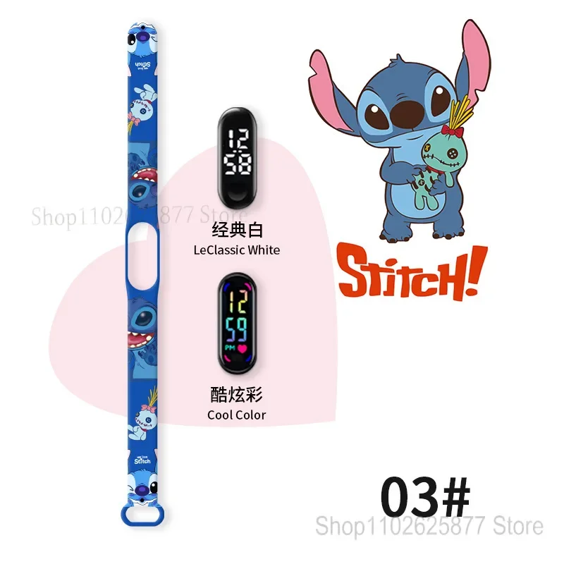 Disney Lilo Stitch Angel Printed Silicone Soft Strap For Xiaomi 8/7/6/5/4/3/NFC Watch Band Cartoon Bracelet Movement Wristband