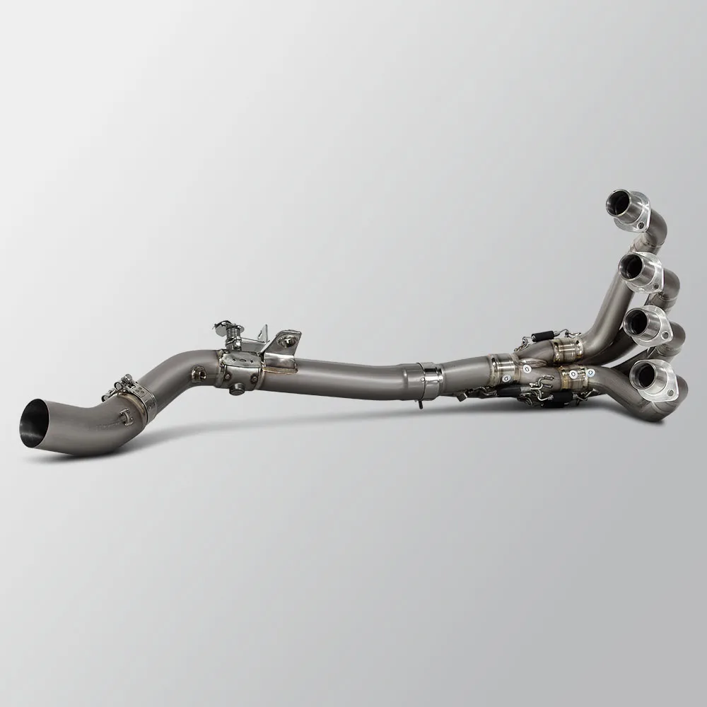 

Motorcycle Exhaust Full System Kit Manifold Headers Front Pipe With Manual Valve Kawasaki ZX4R ZX4RR ZX-4R ZX-4RR