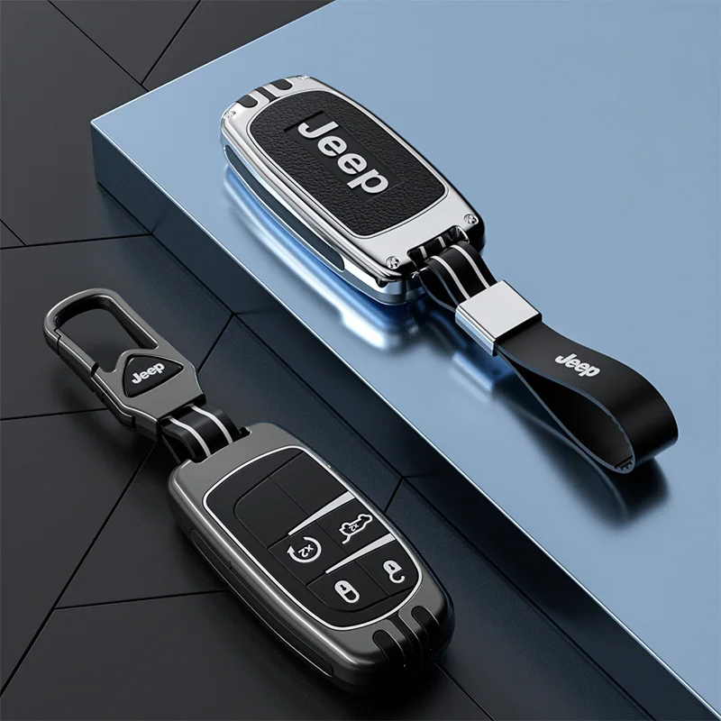 

Zinc Alloy Silicone Car Smart Key Case Cover For Jeep Renegade Wrangler Patriot Grand Cherokee WK2 KL Compass Liberty Accessory