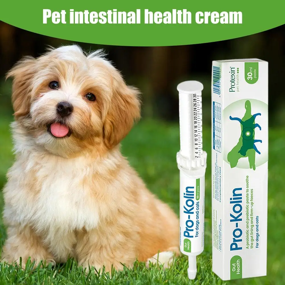 Pasta de apoyo digestivo para mascotas: suplemento probiótico para la salud intestinal para gatos y perros, calma la diarrea y el estómago invertido