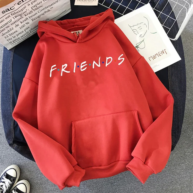 Friends Tv Show Harajuku Funny Cartoon Hoodies Women Ullzang Best Friends Warm Sweatshirts Fashion 90s Graphic Hoody Female