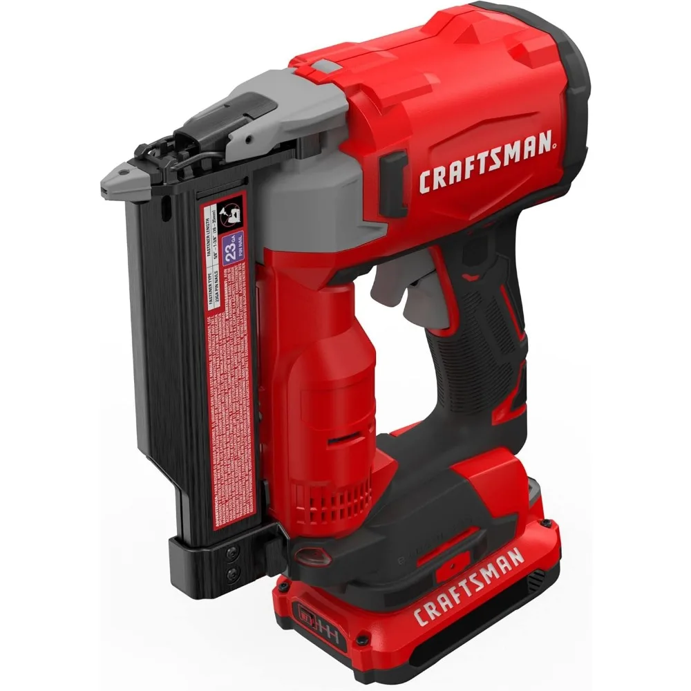 طقم بائع المسامير اللاسلكي Craftsman V20 ذو 23 مقياسًا مع بطارية وشاحن