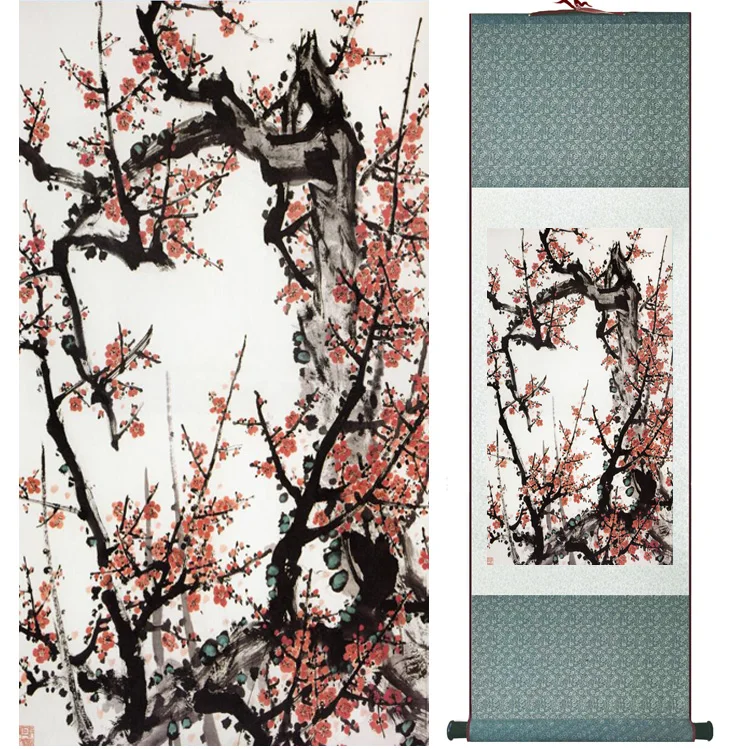 

Traditional Birds and flower Painting Home Office Decoration Chinese scroll painting Spring Ink wash painting042609