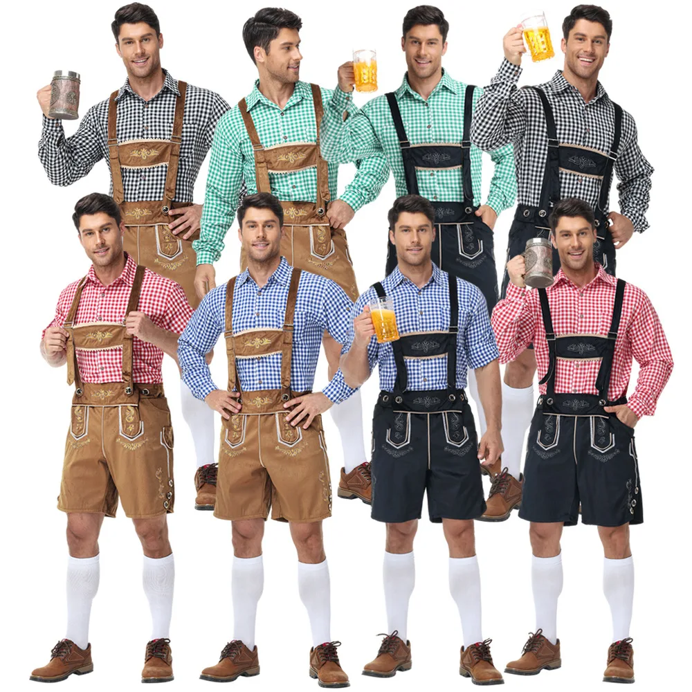 

Мужские кожаные штаны для Октоберфеста в Мюнхене, традиционный немецкий костюм для пивного фестиваля