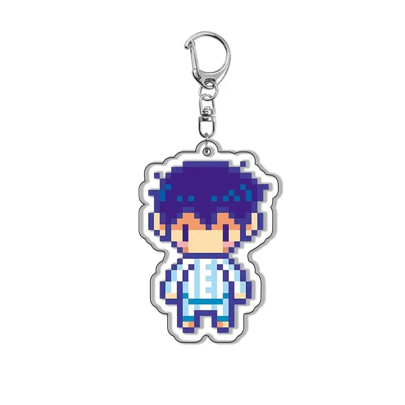 Anime Omori Pixel Keychain Figures Basil Kel Sunny Pendant Keyring Chain Accessories Bag Men Women Gift Accessories Jewelry