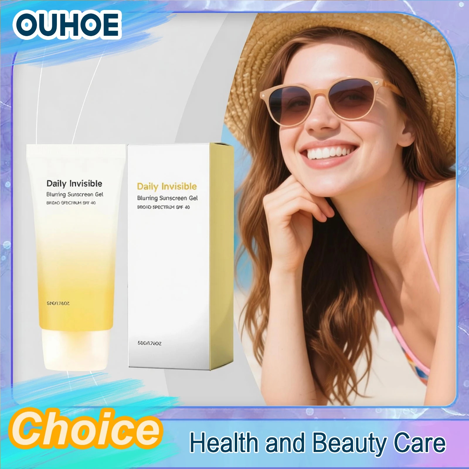 Spf 40 Sunblock Gel Invisible Moisture Lightweight Refreshing Non Greasy Whitening Matte Facial Body Summer Sunscreen Protector