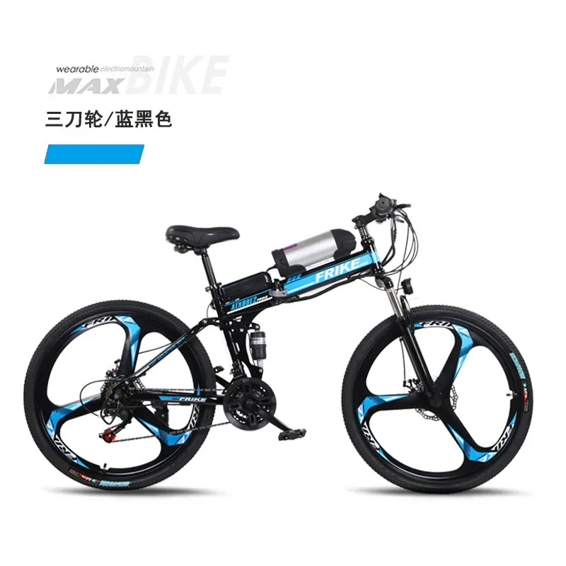 Folding Lithium Electric Mountain Bike Electric Power Bicycle Soft Tail Double Shock Absorber Transmission Motorcycle