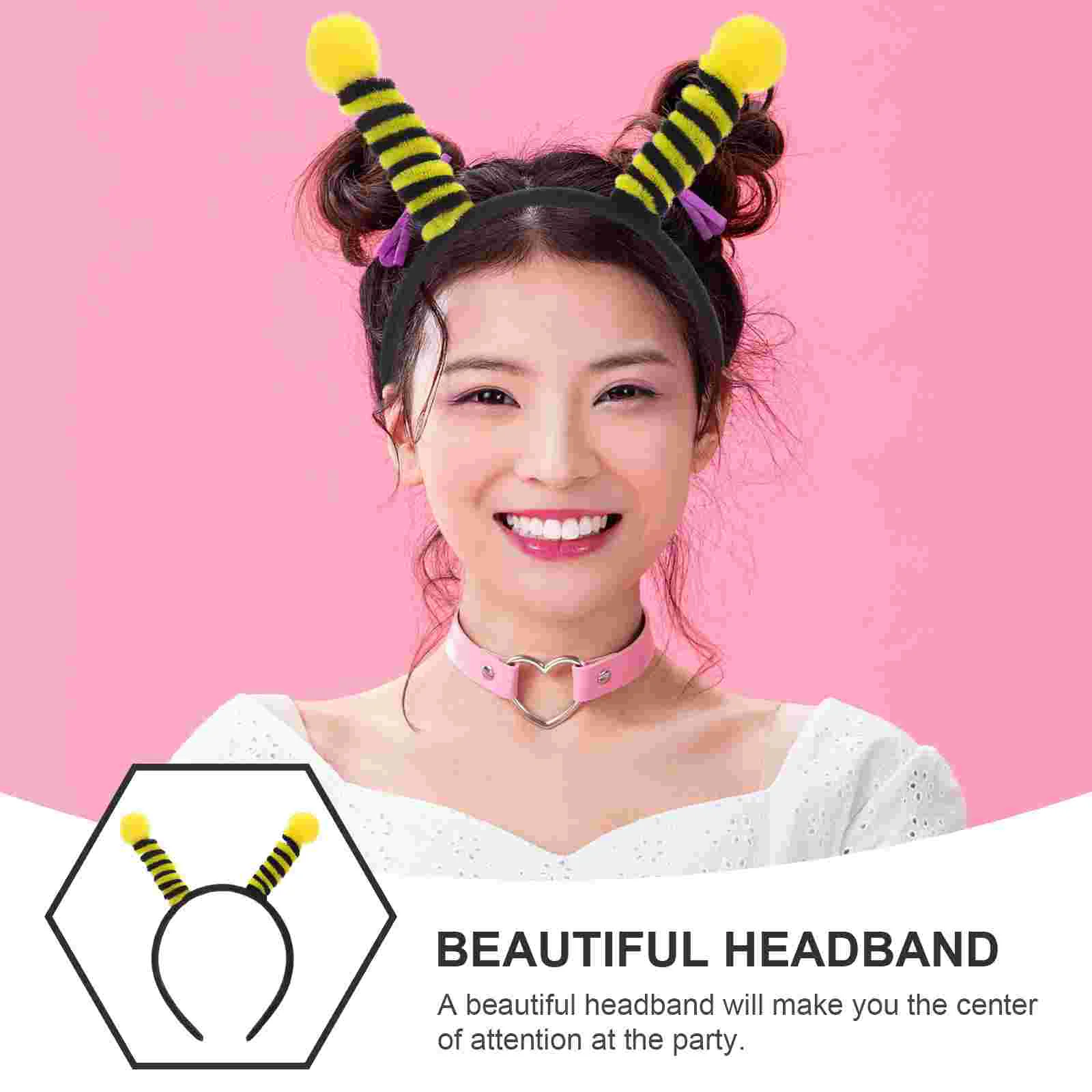 5 Pcs Bee Headband Party Hair Hoops Tentacle Props Favors Fabric Cosplay Headbands Masquerade Child