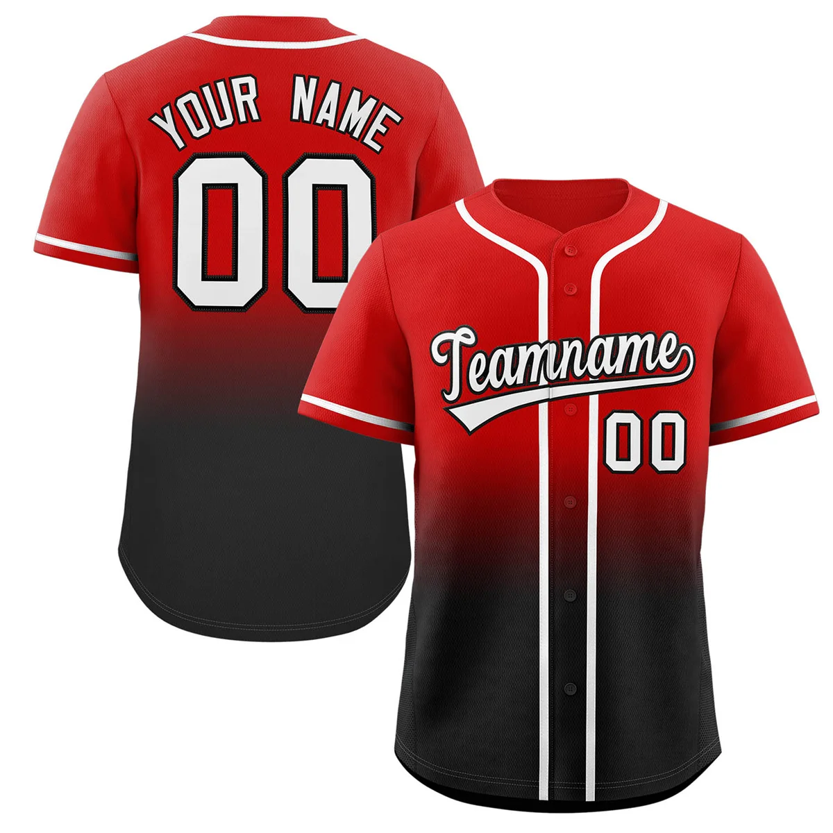 

Custom Baseball Jersey Gradient Hip Hop Shirts Printed Team Name/Numbers Men Women Boy Outdoors Uniform Sports Party Game