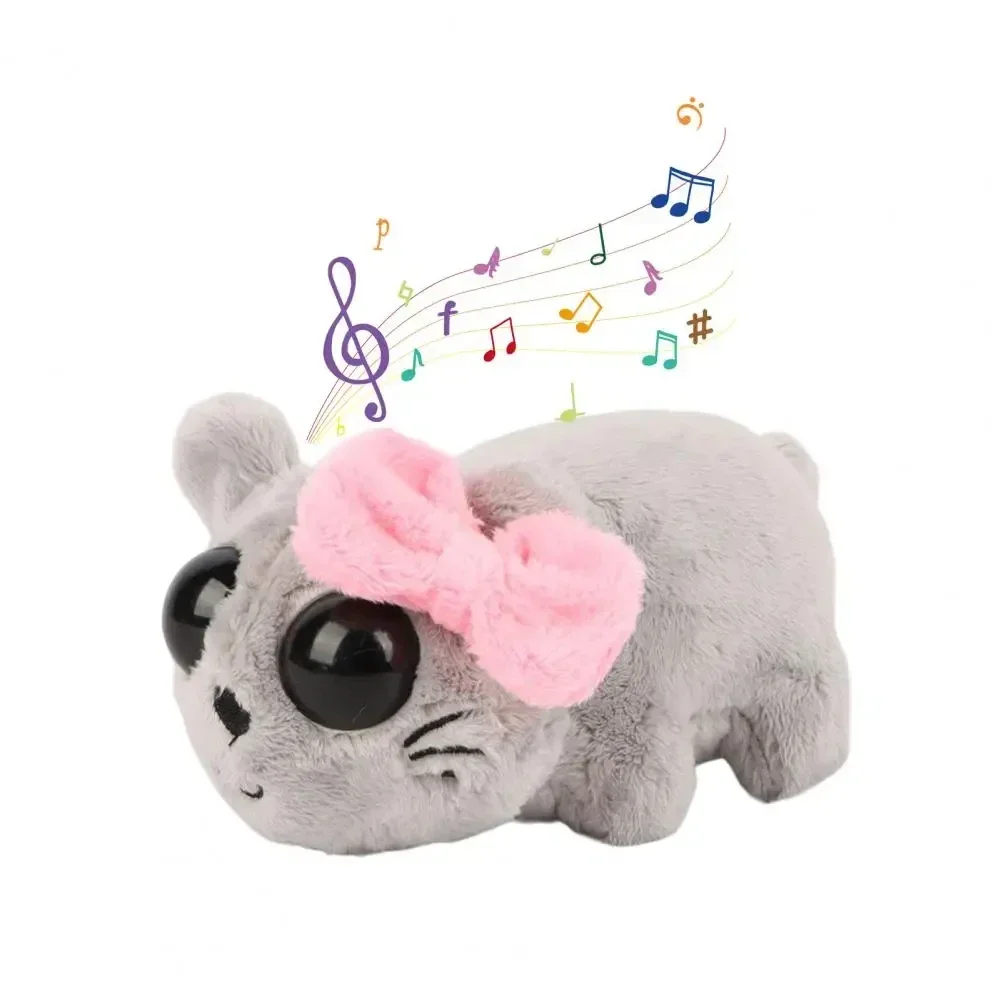 Kawaii Sad Hamster Musical Plush Toy Soft Stuffed Animal Cute Hamster Plush Dolls for Children Kids Christmas Birthday Gift