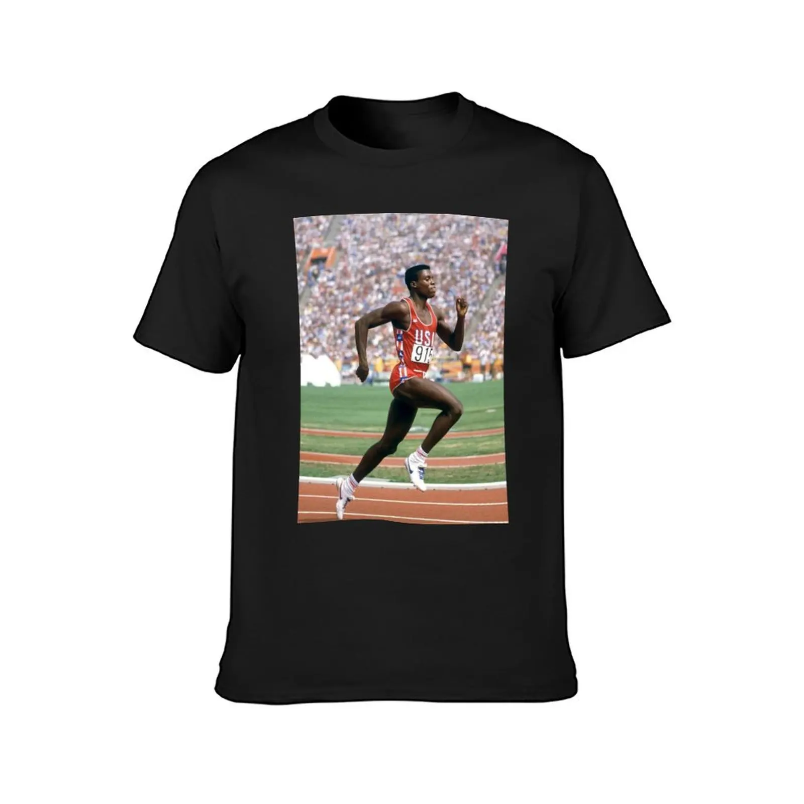 Carl Lewis T-Shirt tops quick drying tees blacks t shirt men