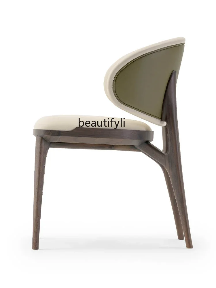 

X188 Solid Wood Dining Chair Italian Ash Armchair Home Leisure Chair Modern Minimalist Restaurant Eating Chair