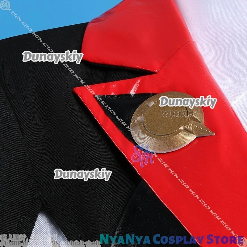 Lyndon scott jogo honkai: star rail cosplay anime traje preto vermelho uniforme calças óculos de sol perucas halloween festa de natal cos